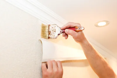 Pose de papier peint à l'Aiguillon-sur-Vie — revêtements muraux et toiles de verre